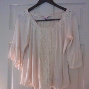 Love on a Hanger cream boho top